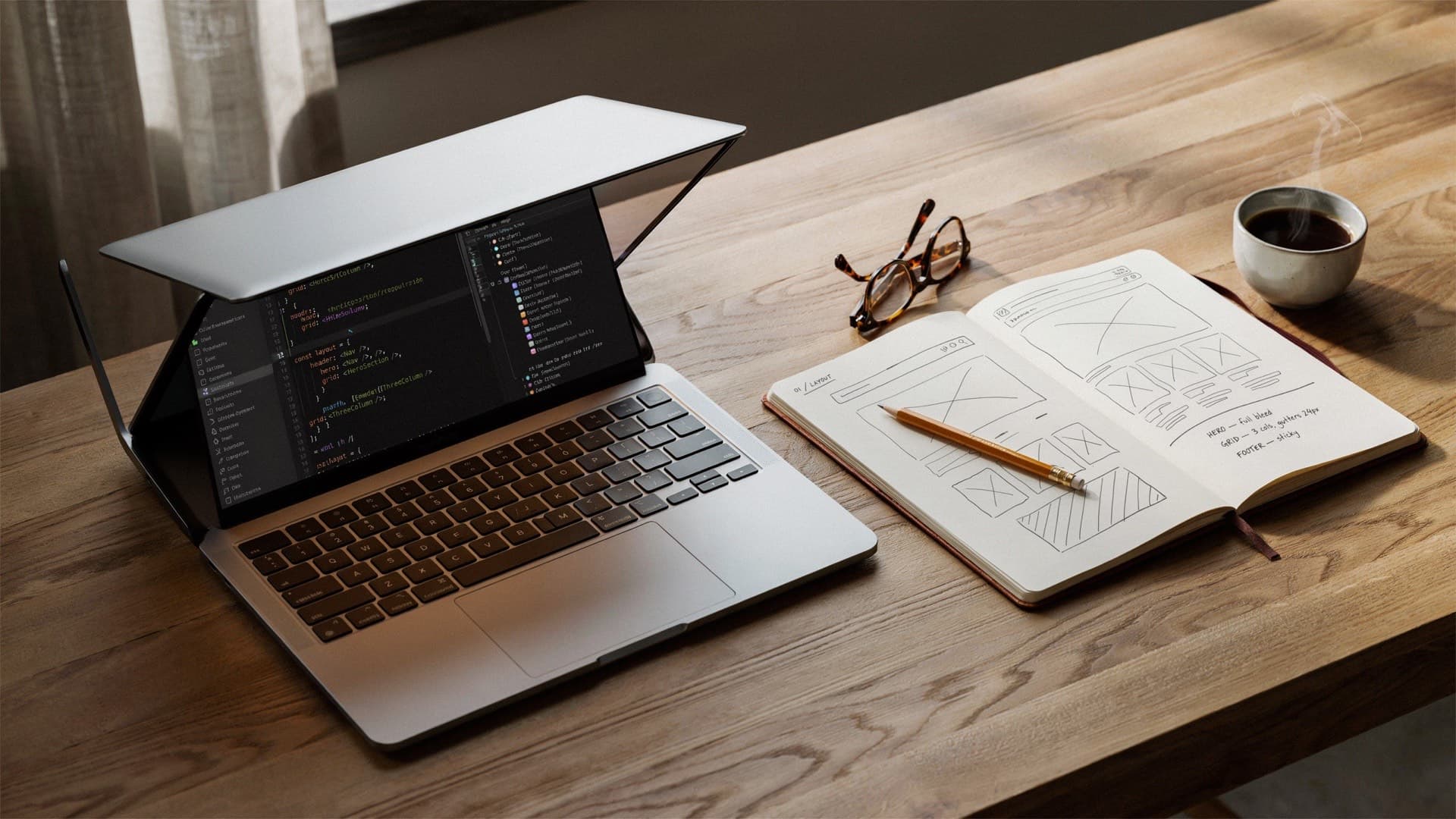 Custom-built website — code crafted by hand, no templates