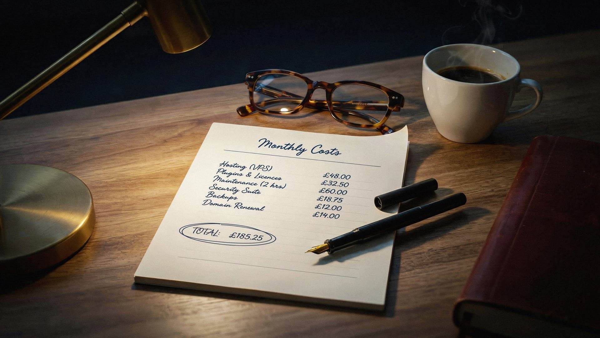 WordPress true cost breakdown — hidden fees visualised