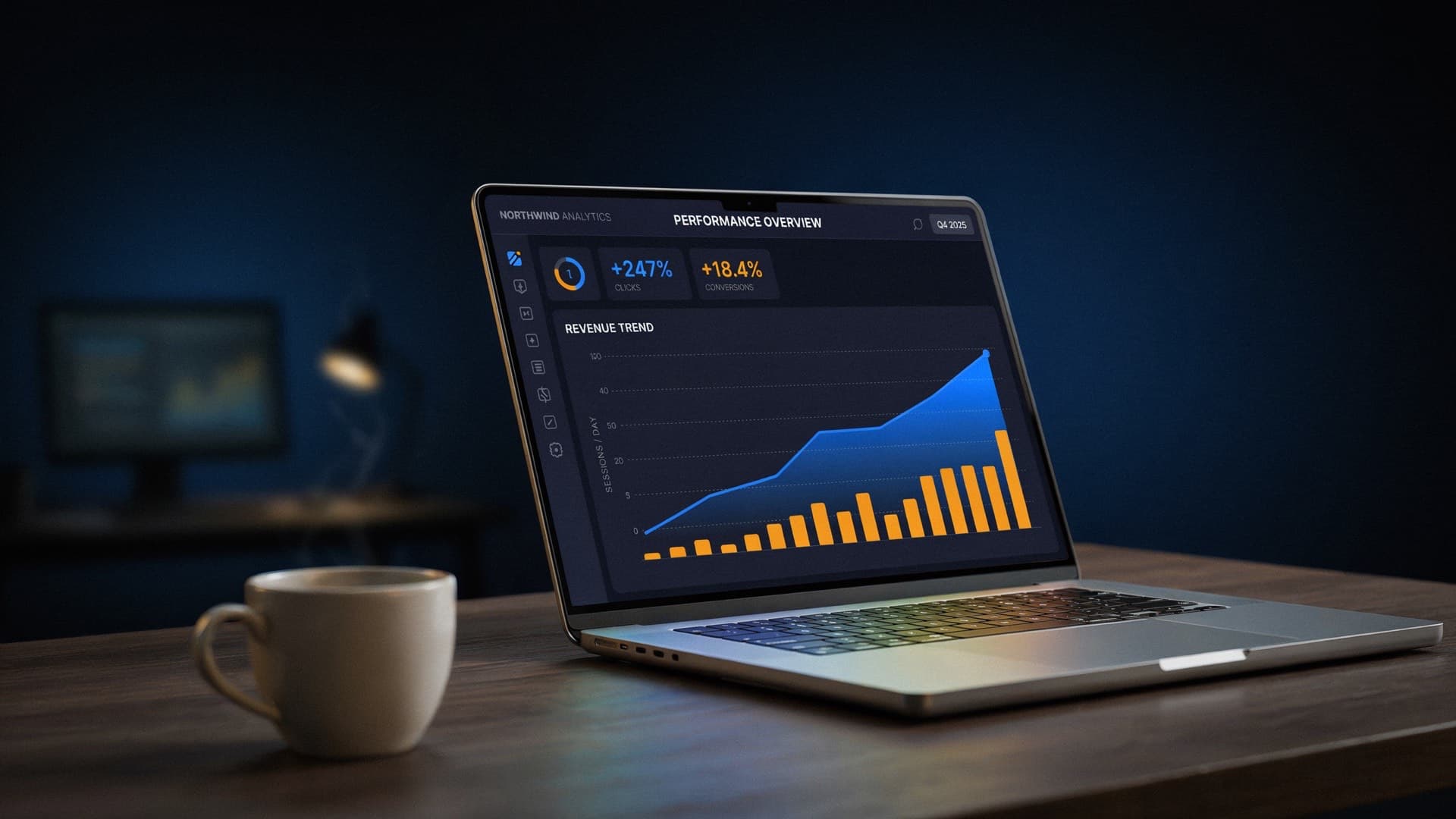 Google Search Console dashboard — SEO performance data for Wiltshire
