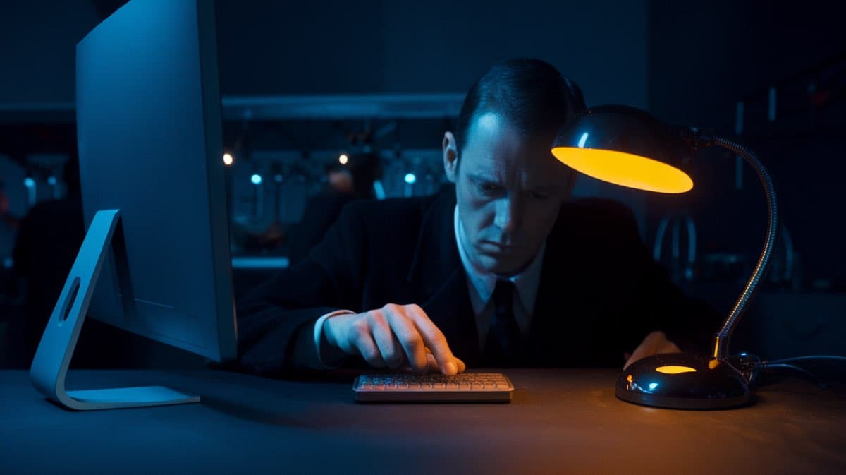 Business owner at a desk choosing a web designer for their Wiltshire business