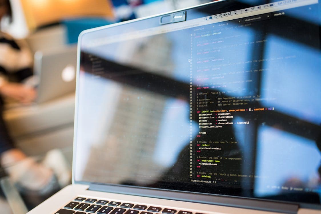 Developer working on custom website code