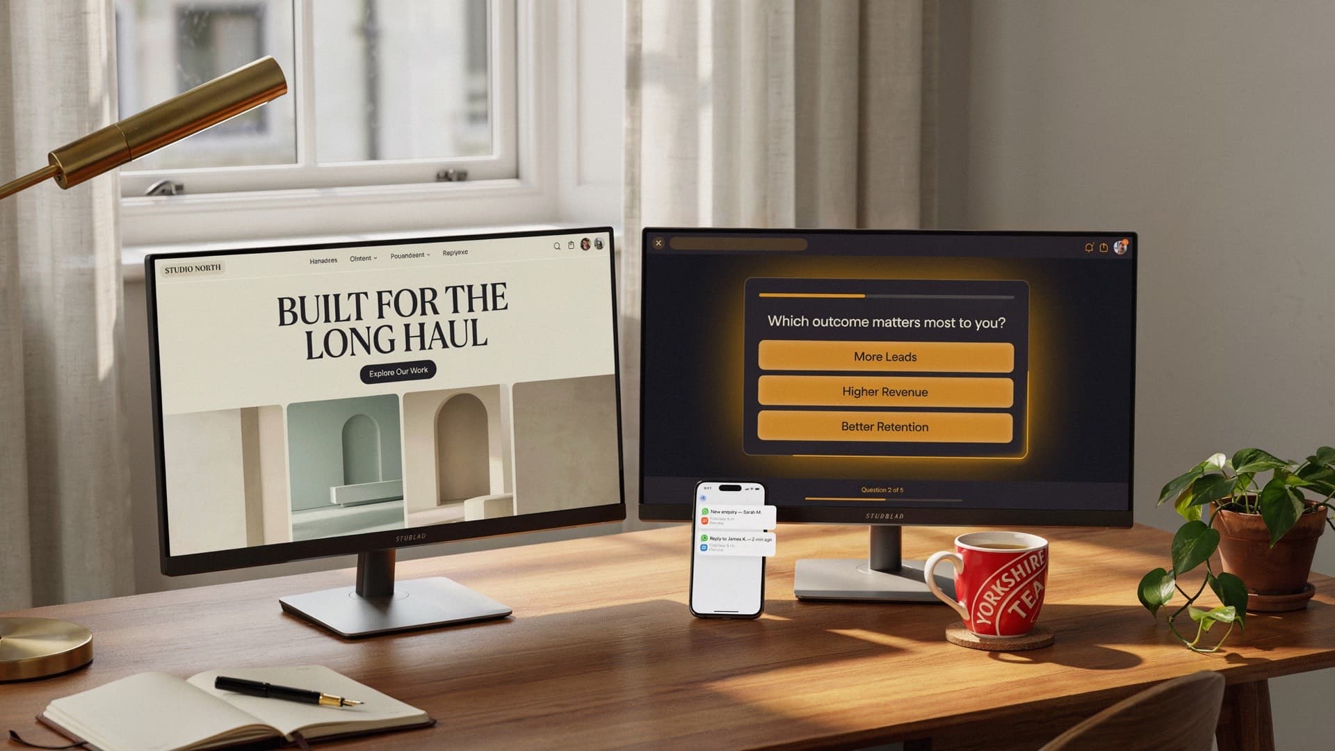 A bespoke Simple Day website on a laptop